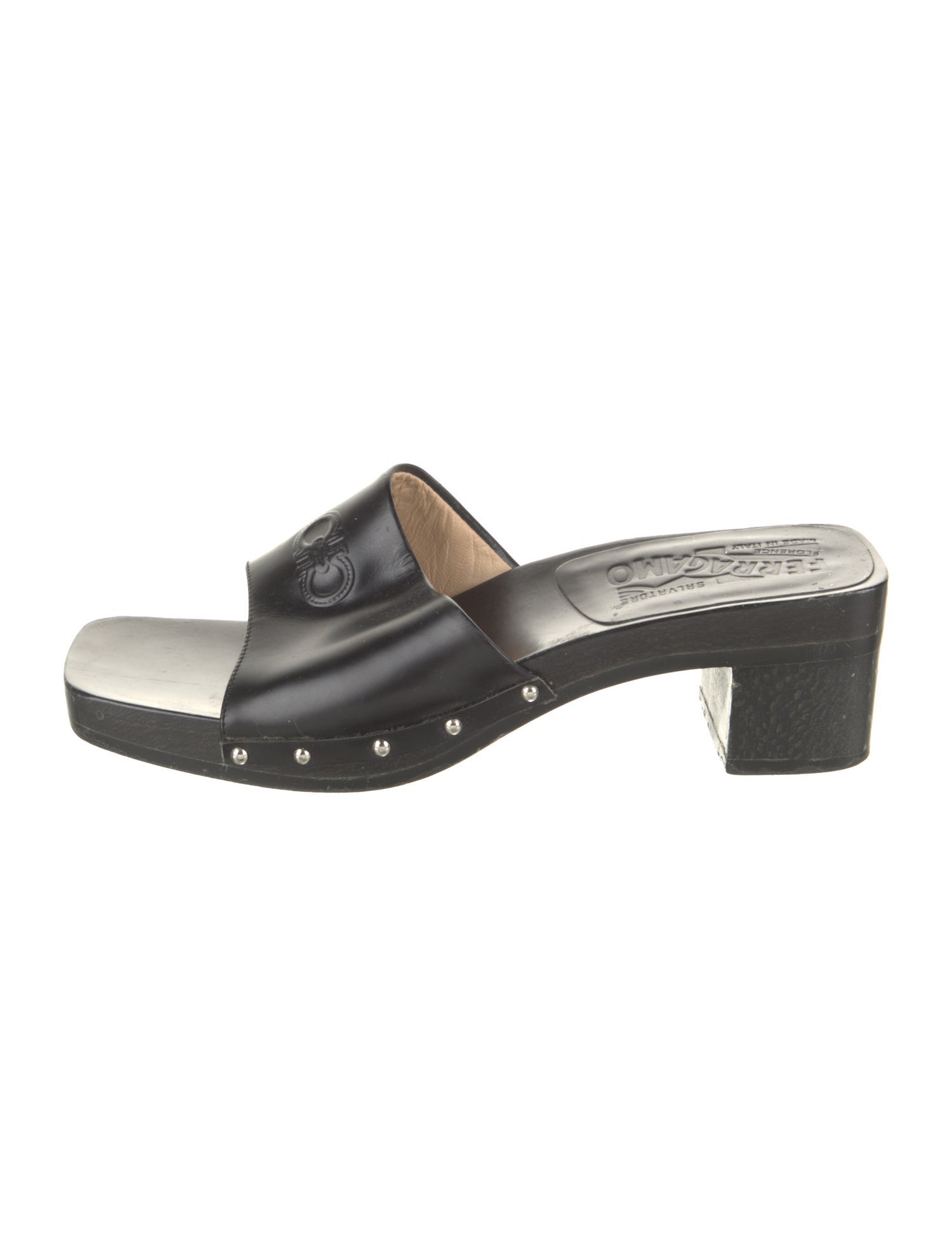 Salvatore Ferragamo Leather Slides