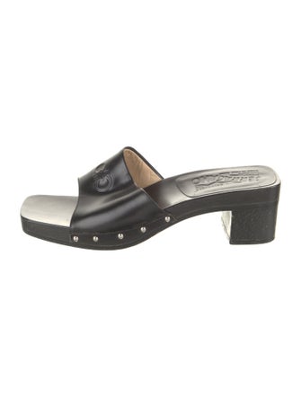 Salvatore Ferragamo Leather Slides