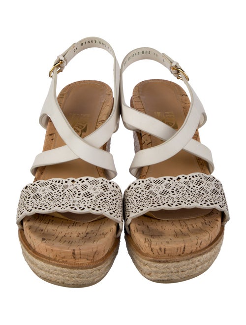 Salvatore Ferragamo Leather Animal Print Espadrilles