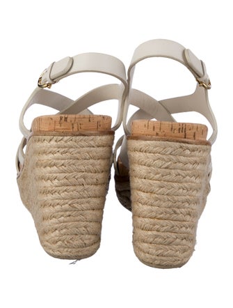 Salvatore Ferragamo Leather Animal Print Espadrilles