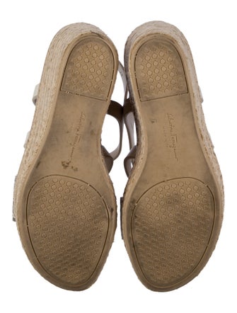 Salvatore Ferragamo Leather Animal Print Espadrilles