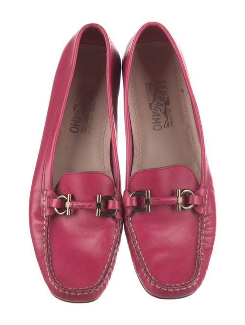 Salvatore Ferragamo Gancini Logo Leather Loafers