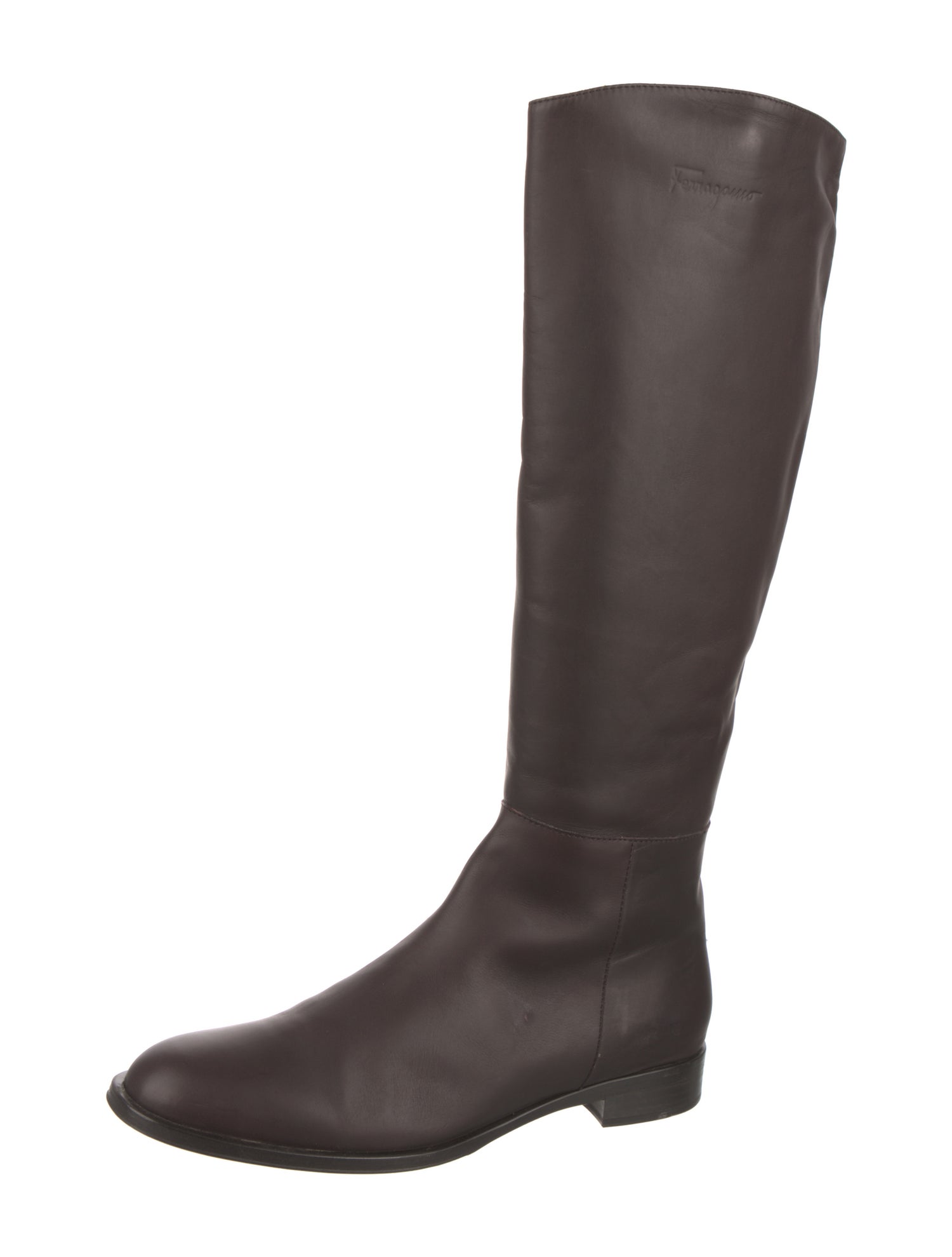 Salvatore Ferragamo Leather Riding Boots