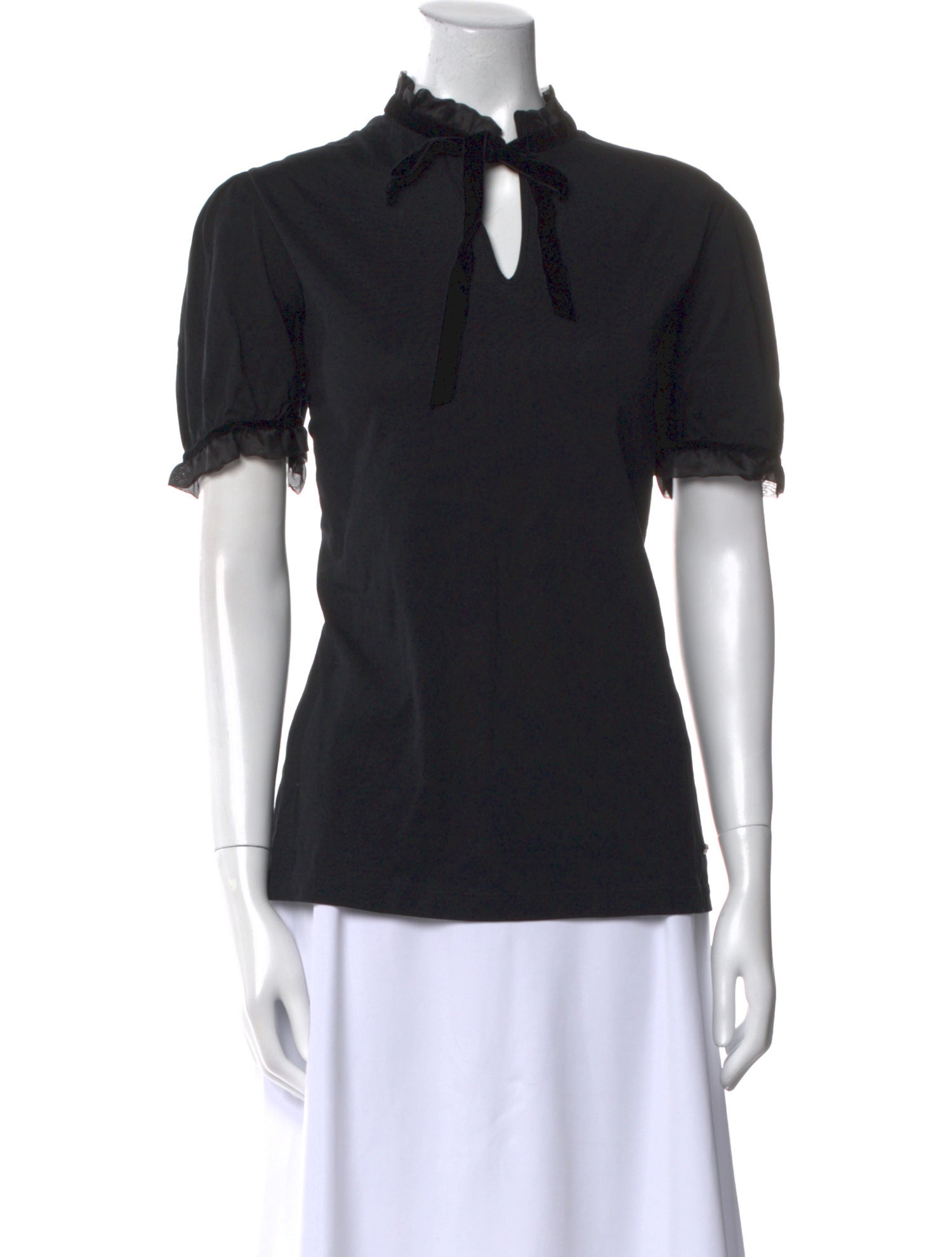 Salvatore Ferragamo Mock Neck Short Sleeve Polo