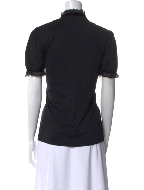 Salvatore Ferragamo Mock Neck Short Sleeve Polo