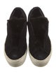 Salvatore Ferragamo Suede Fur Trim Sneakers