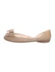 Salvatore Ferragamo Rubber Bow Accents D'Orsay Flats