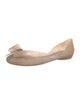 Salvatore Ferragamo Rubber Bow Accents D'Orsay Flats