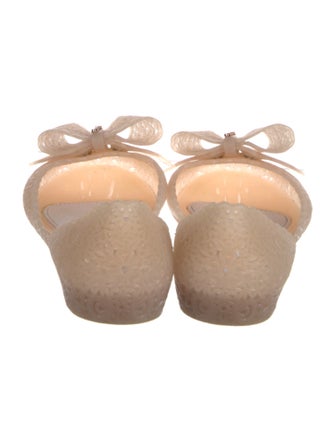 Salvatore Ferragamo Rubber Bow Accents D'Orsay Flats