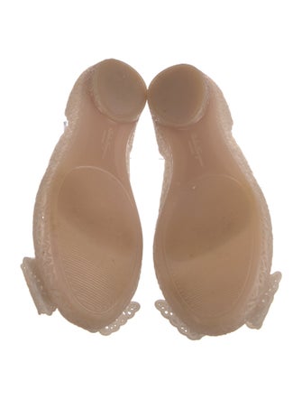 Salvatore Ferragamo Rubber Bow Accents D'Orsay Flats