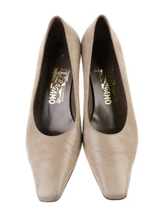 Salvatore Ferragamo Leather Printed Pumps