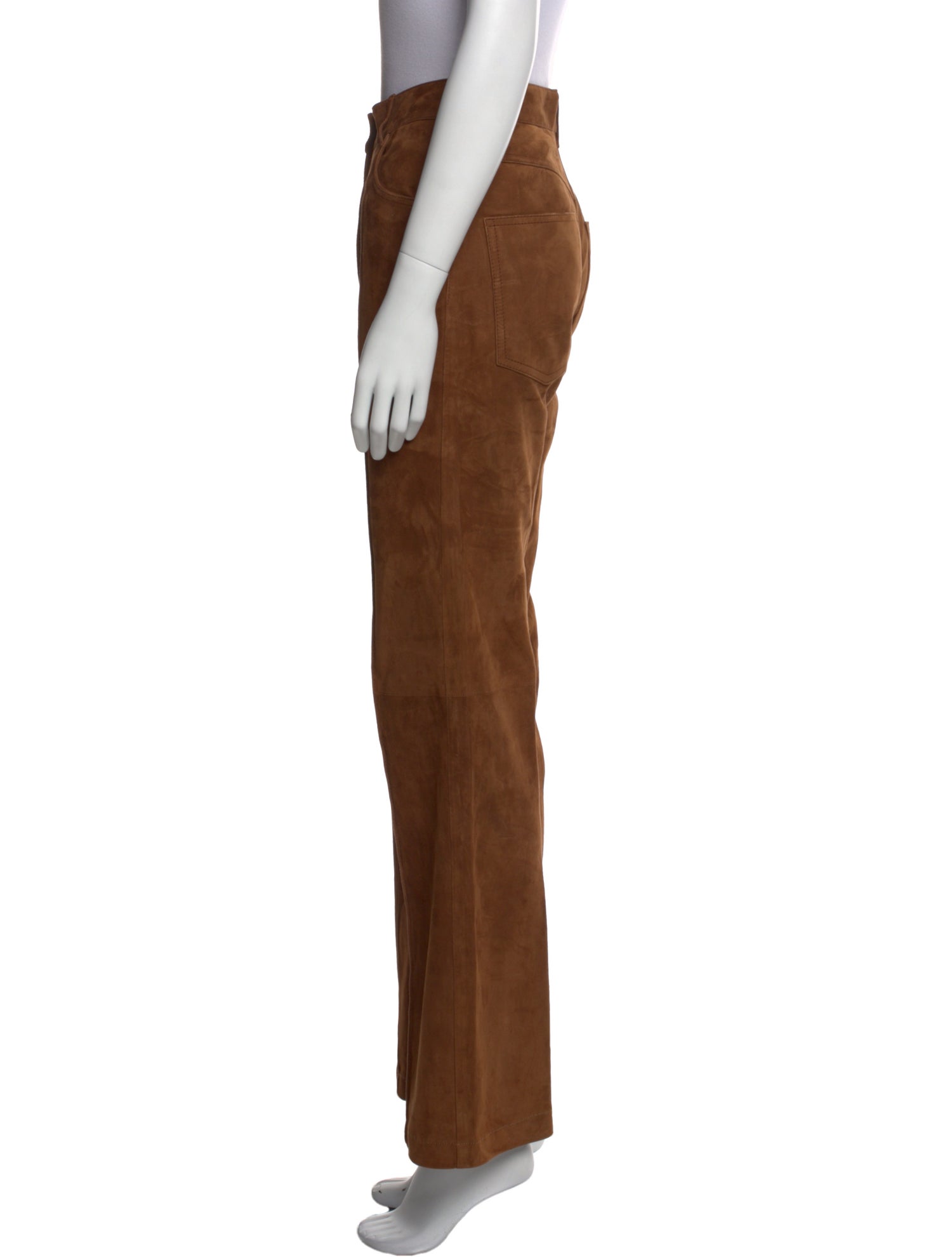 Salvatore Ferragamo Lamb Leather Wide Leg Pants