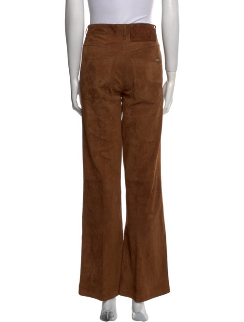 Salvatore Ferragamo Lamb Leather Wide Leg Pants