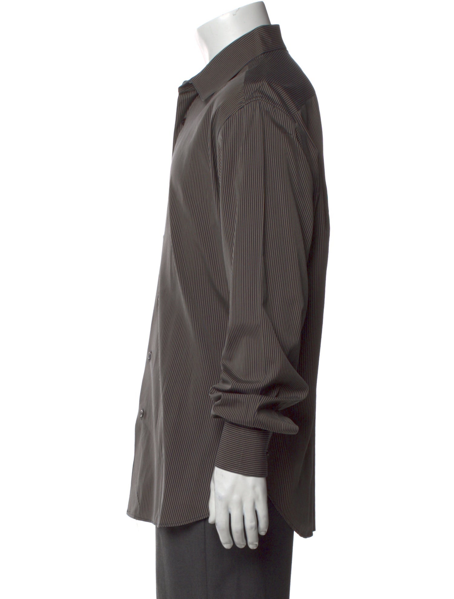 Salvatore Ferragamo Striped Long Sleeve Shirt