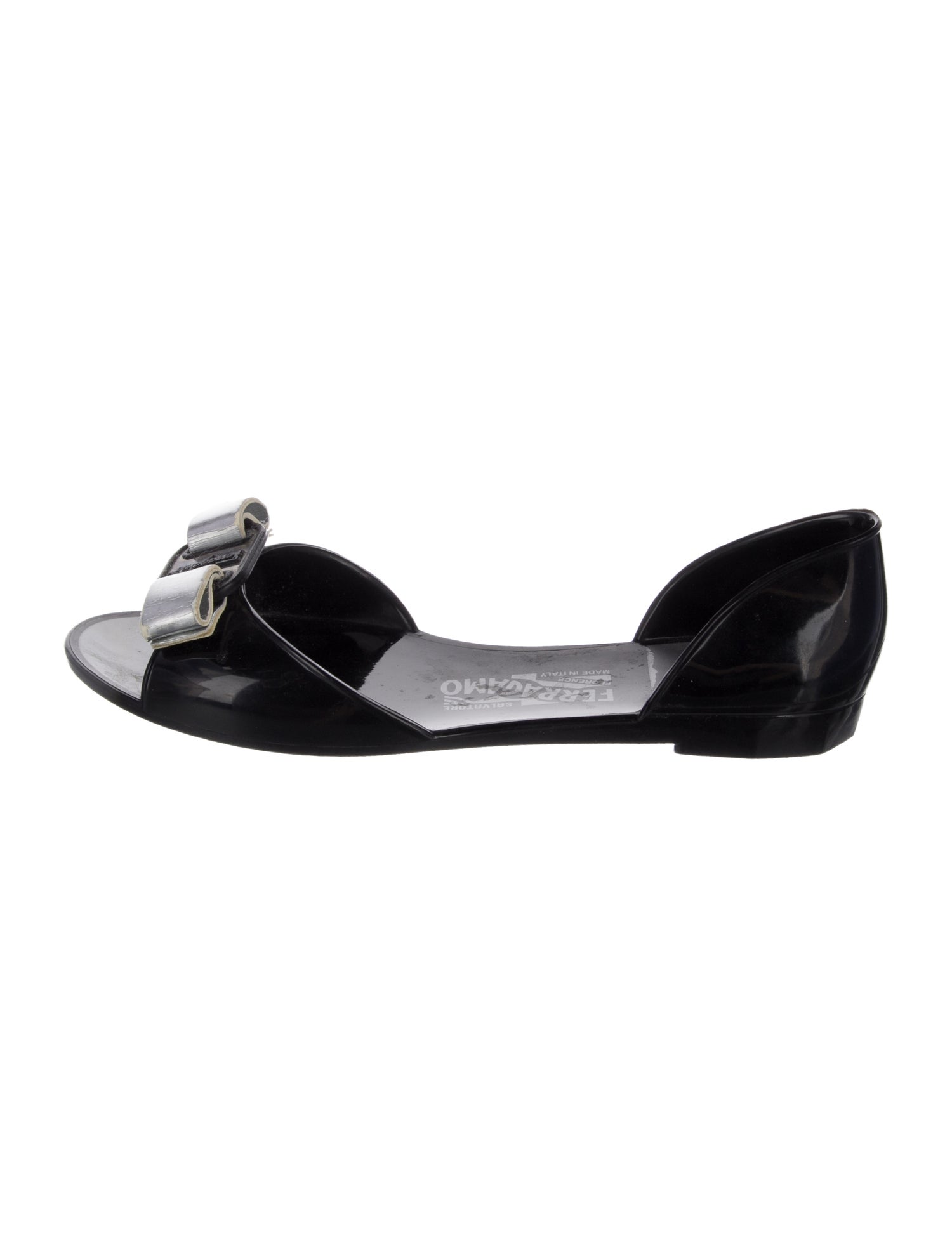 Salvatore Ferragamo Vara Bow Accent Rubber Slides