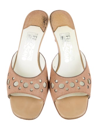 Salvatore Ferragamo Ponyhair Slides