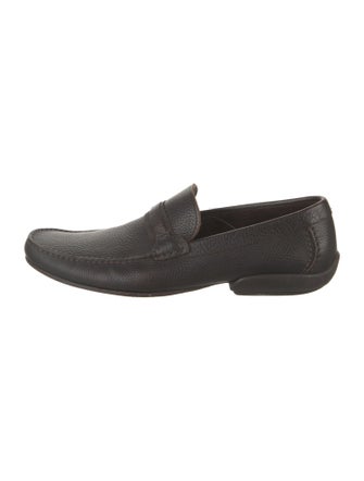 Salvatore Ferragamo Gancini Logo Leather Loafers