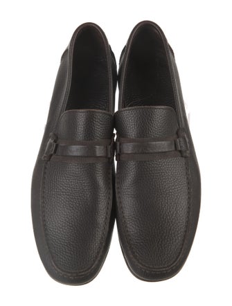 Salvatore Ferragamo Gancini Logo Leather Loafers