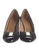 Salvatore Ferragamo Patent Leather Bow Accents Pumps