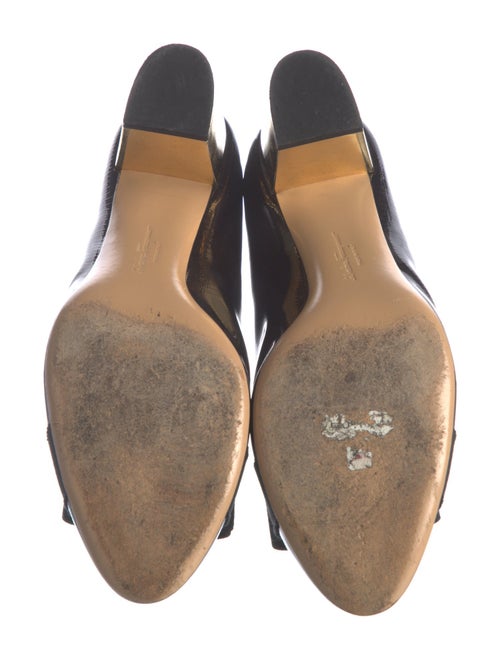 Salvatore Ferragamo Patent Leather Bow Accents Pumps