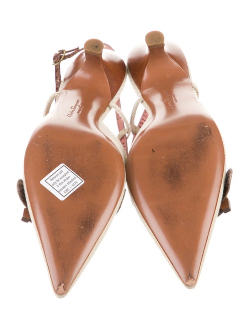 Salvatore Ferragamo Canvas Animal Print Mules