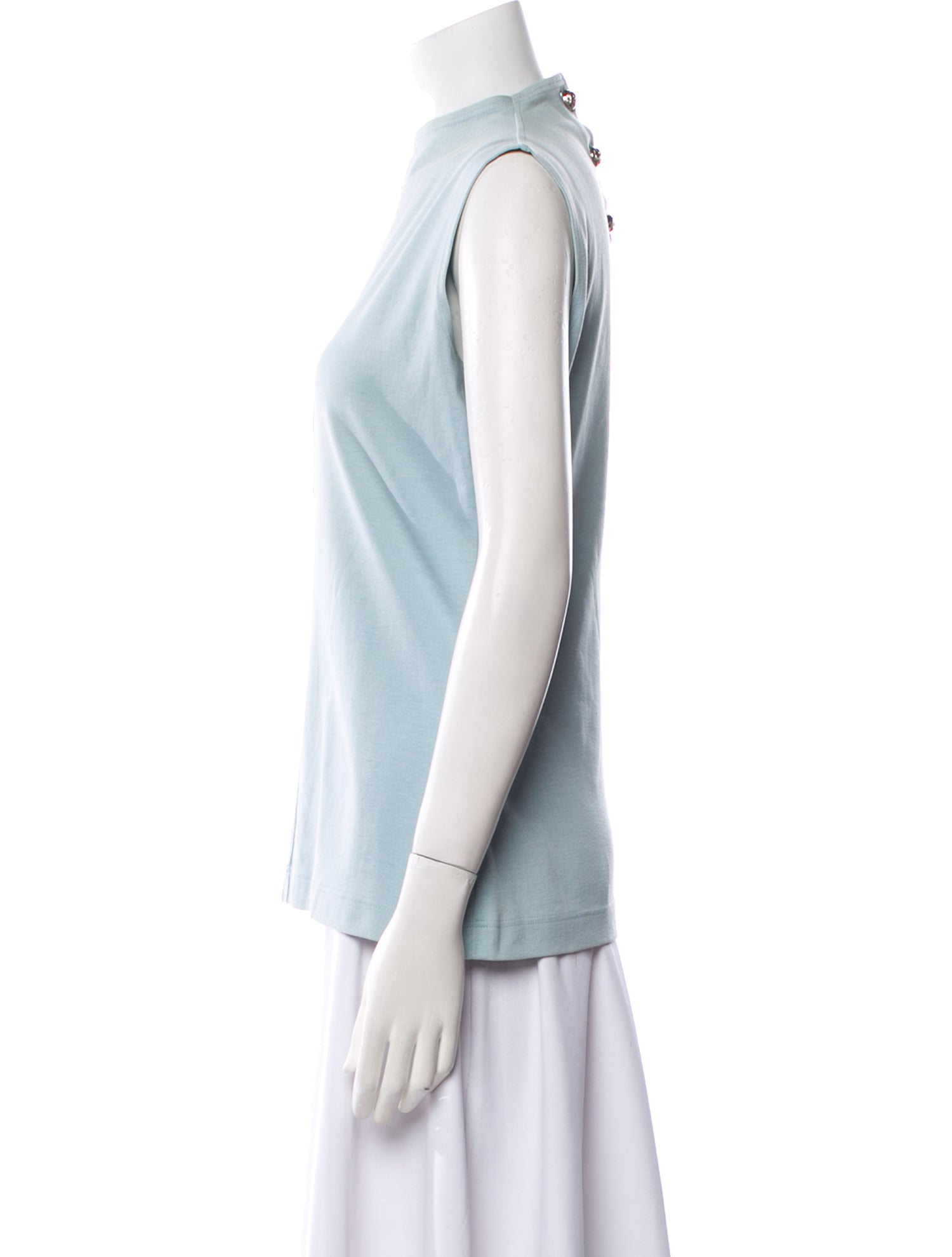 Salvatore Ferragamo Mock Neck Sleeveless Tunic