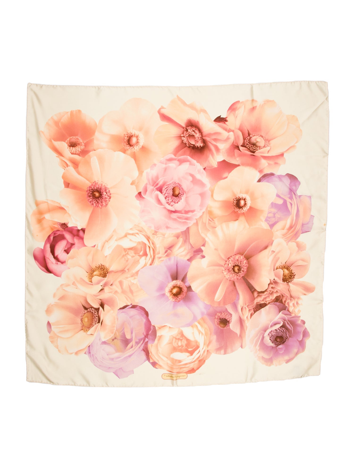Salvatore Ferragamo Silk Floral Print Scarf