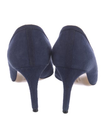 Salvatore Ferragamo Suede Lasercut Accents Pumps