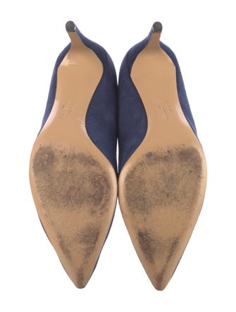 Salvatore Ferragamo Suede Lasercut Accents Pumps