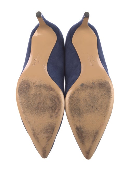 Salvatore Ferragamo Suede Lasercut Accents Pumps