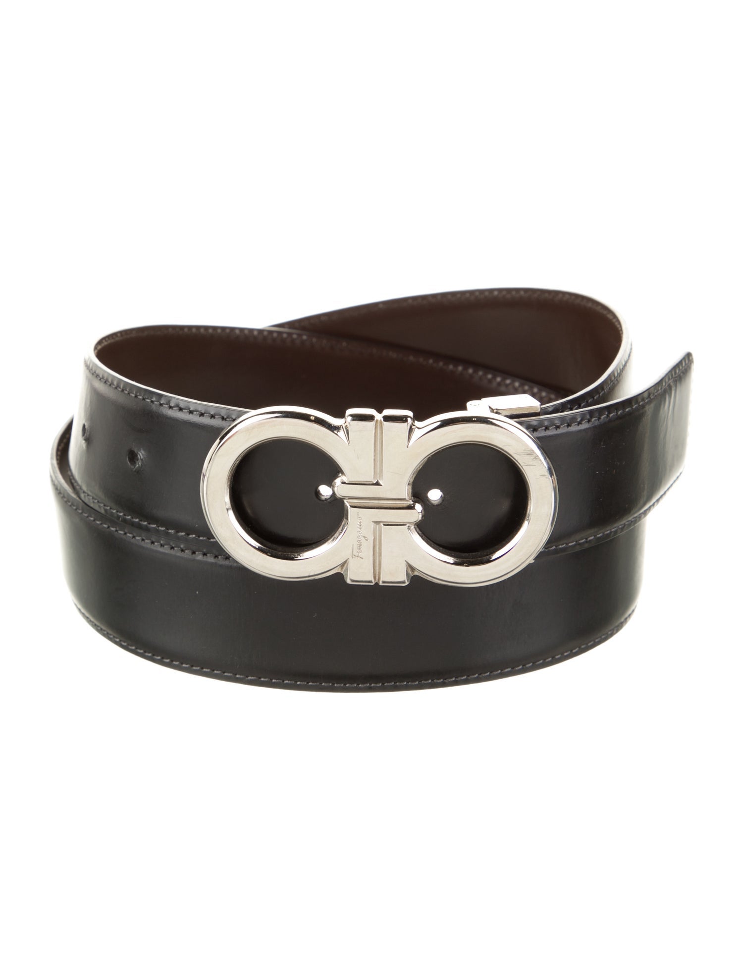 Salvatore Ferragamo Skinny Leather Belt
