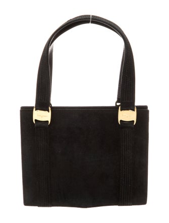Salvatore Ferragamo Suede Top Handle Bag