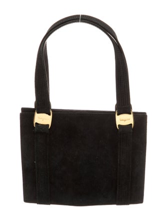 Salvatore Ferragamo Suede Top Handle Bag