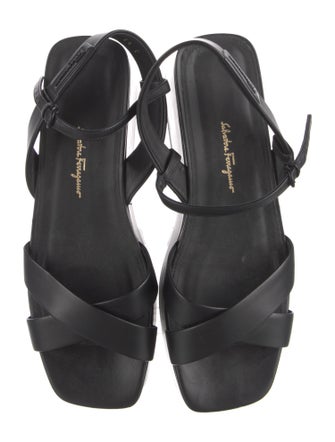 Salvatore Ferragamo Leather Slingback Sandals