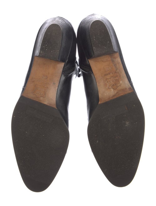 Salvatore Ferragamo Leather Chain-Link Accents Riding Boots