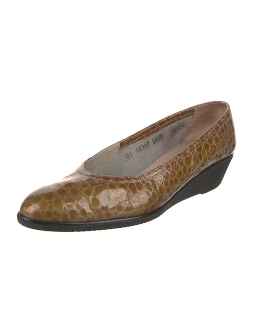 Salvatore Ferragamo Leather Animal Print Flats