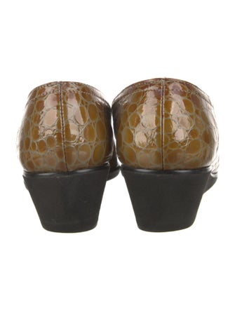 Salvatore Ferragamo Leather Animal Print Flats