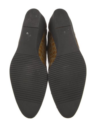 Salvatore Ferragamo Leather Animal Print Flats