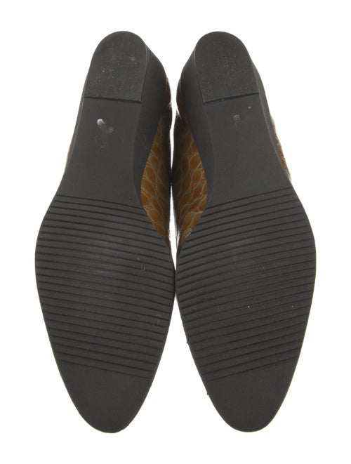 Salvatore Ferragamo Leather Animal Print Flats