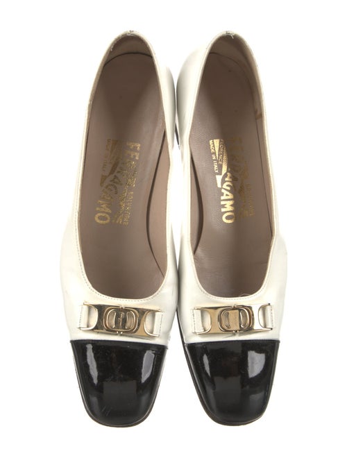 Salvatore Ferragamo Leather Animal Print Slingback Pumps