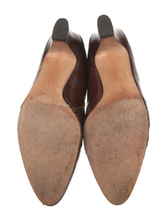 Salvatore Ferragamo Leather Lasercut Accents Pumps