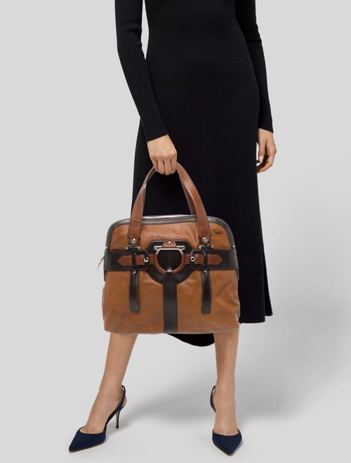 Salvatore Ferragamo Leather Top Handle Bag