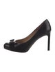 Salvatore Ferragamo Vara Bow Accent Leather Pumps