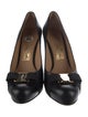 Salvatore Ferragamo Vara Bow Accent Leather Pumps