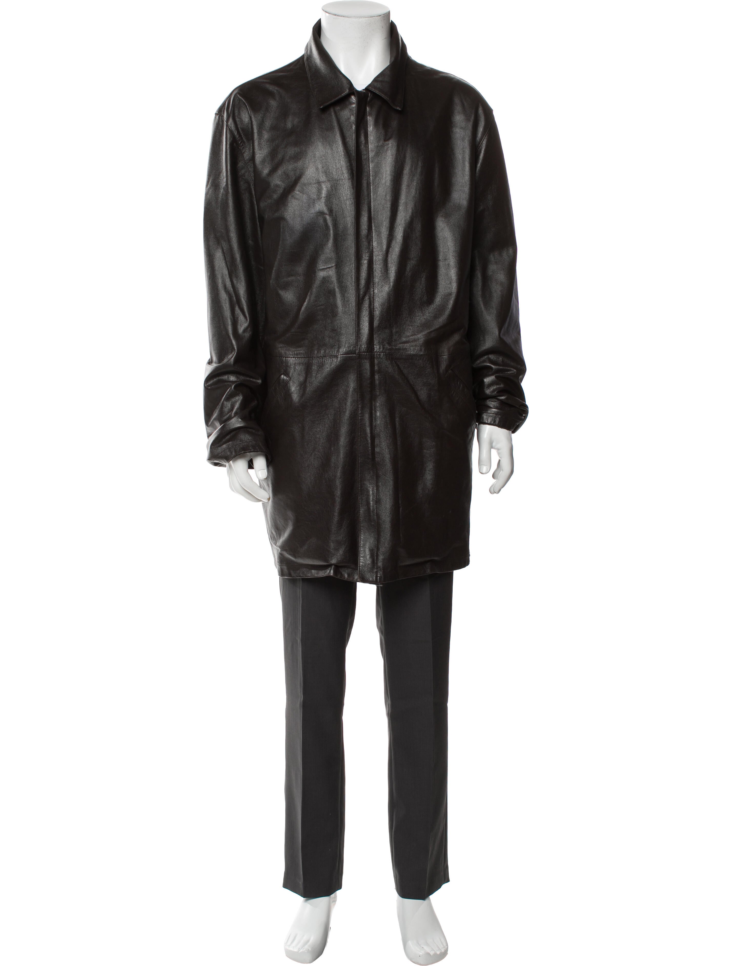 Salvatore Ferragamo Leather Overcoat