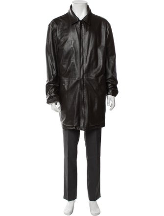 Salvatore Ferragamo Leather Overcoat