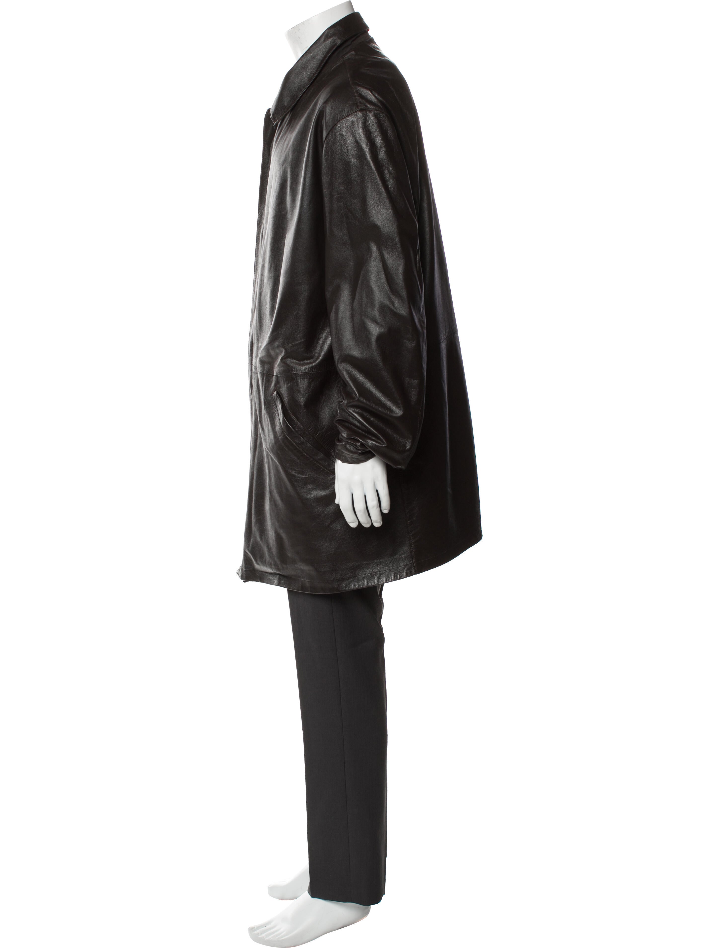 Salvatore Ferragamo Leather Overcoat