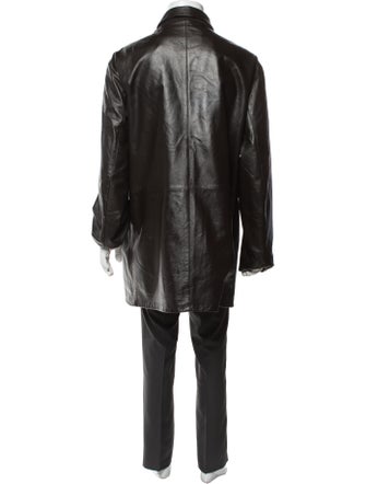 Salvatore Ferragamo Leather Overcoat