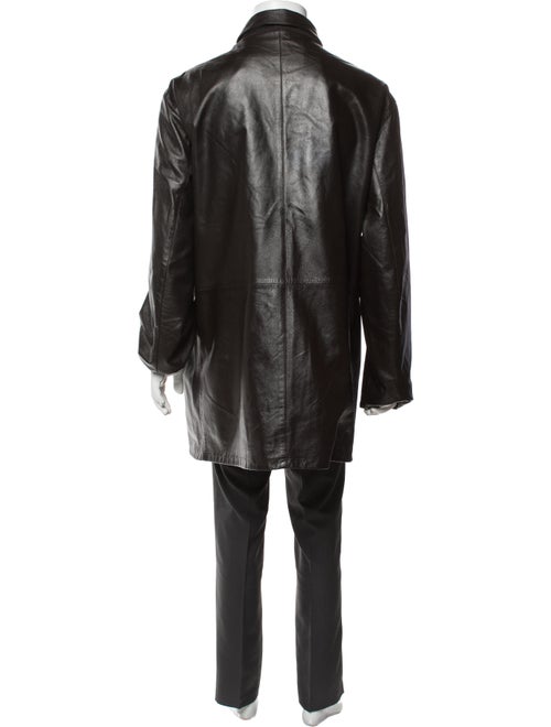 Salvatore Ferragamo Leather Overcoat