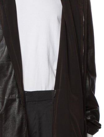 Salvatore Ferragamo Leather Overcoat